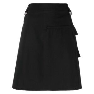 GIVENCHY Asymmetrical Wrap Mini Skirt with D-Ring Detail Women BLACK Skirts